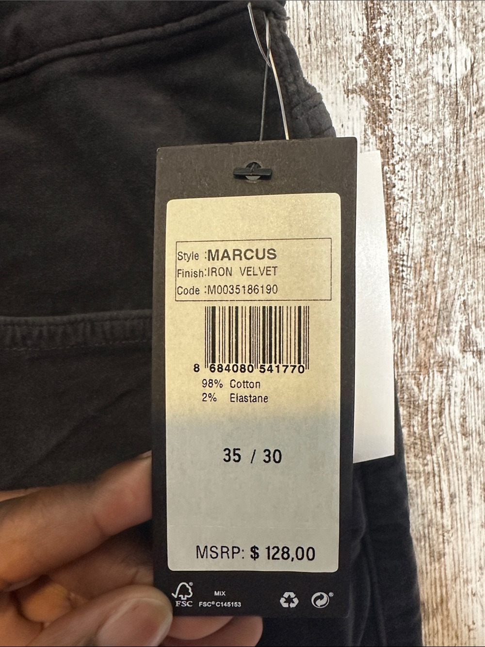 Mavi Marcus Slim Straight Leg Pants Men’s Sz 35x30 - Picture 14 of 15